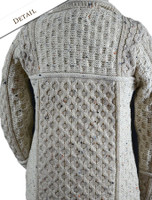 Back Detail of Two Tone Merino Wool Coat