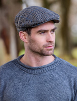 Trinity Tartan Flat Cap - Brown Check Pattern