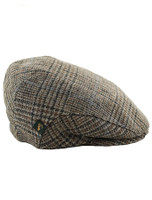 Trinity Tartan Flat Cap - Brown Check Pattern
