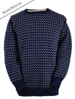 Pattern Detail of Norwegian Sweater for Women - Navy/White Pattern Detail of Norwegian Sweater for Women - Navy/White
