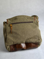 Back Detail from Traditional Tweed & Leather Single Buckle Bag Back Detail from Traditional Tweed & Leather Single Buckle Bag