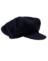 Donegal Tweed Mens Gatsby Cap - Navy