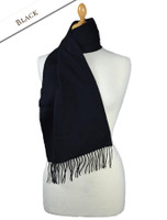 Fine Merino Scarf - Black Fine Merino Scarf - Black