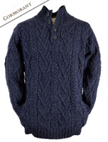 Buttoned Merino Wool Sweater - Coromrant Buttoned Merino Wool Sweater - Coromrant