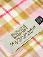 Fine Merino Plaid Scarf - Pink Camel Fine Merino Plaid Scarf - Pink Camel