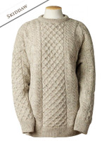 Lightweight Traditional Aran Wool Sweater - Skiddaw Lightweight Traditional Aran Wool Sweater - Skiddaw