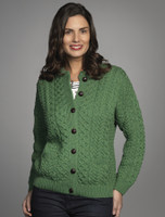 Merino Wool Aran Lumber Jacket - Kiwi Merino Wool Aran Lumber Jacket - Kiwi