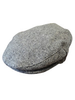 Children's Tweed Flat Cap - Silver