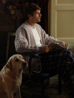 Merino Wool Aran Men's V-Neck Cardigan - Wicker