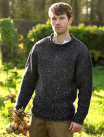 Roll Neck Sweater - Fisherman Sweater - Charcoal Roll Neck Sweater - Fisherman Sweater - Charcoal