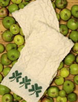 Three Shamrocks Merino Scarf - Natural White Three Shamrocks Merino Scarf - Natural White