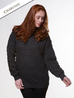 Merino Wool Turtleneck Sweater - Charcoal