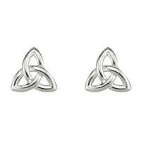 Sterling Silver Small Trinity Stud Earrings