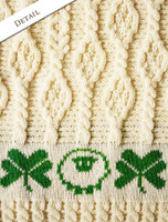 Detail from Merino Sheep & Shamrock Baby Throw