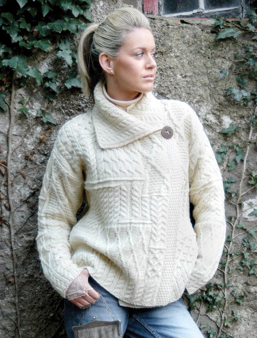 button cardigan, aran cardigan | Glenaran