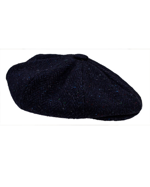 Donegal Tweed Mens Gatsby Cap - Silver