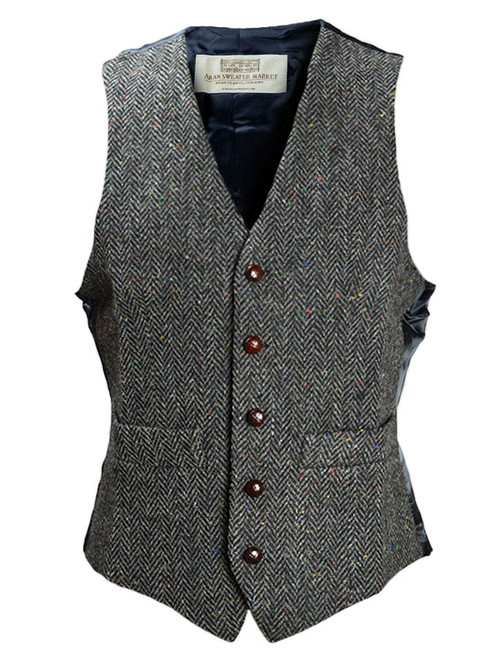 Donegal Tweed Waistcoat - Brown | Aran Sweater Market