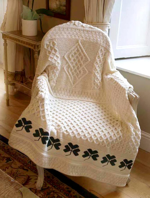 Large Merino Shamrock Throw