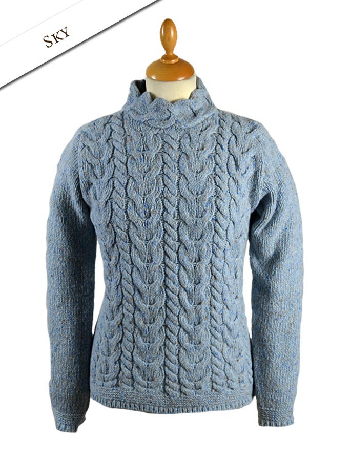 NWT $795 St. John Aran Cable Galway Knit Sweater MED Wool/Cashmere Geranium  Org