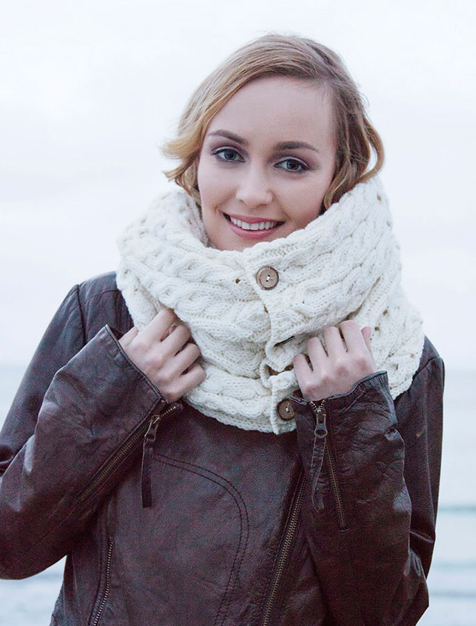 Chunky infinity scarf, Wool Snood Scarf | Glenaran