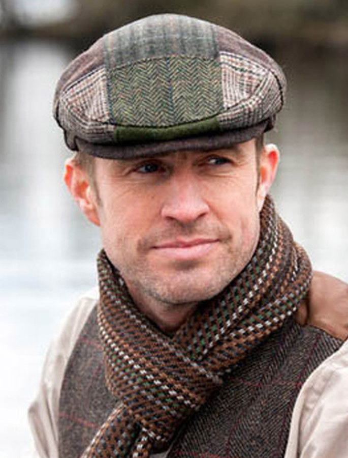 patchwork flat cap