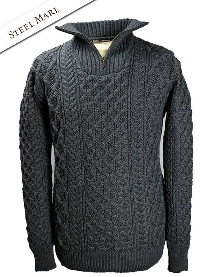 Heavyweight Merino Wool Aran Troyer | Aran Sweater Market