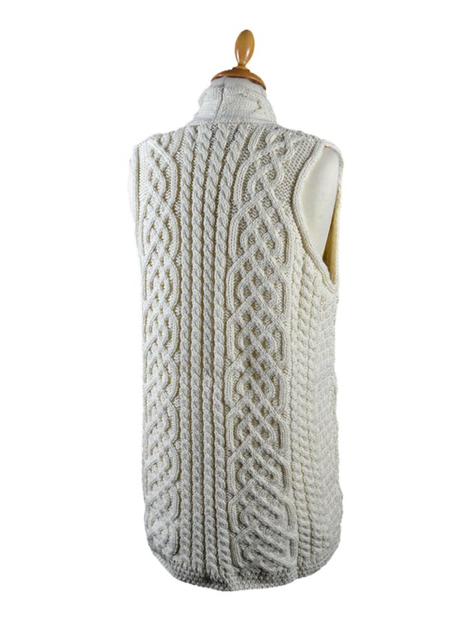 cable knit waistcoat