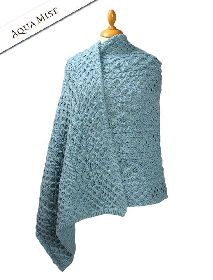 Cable Aran Wrap From Glenaran [Crafted In Ireland]