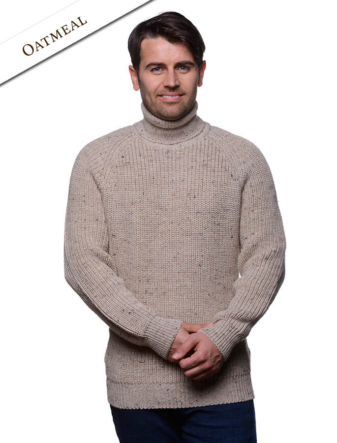 Tagliatore men's ribbed knit turtleneck sweater Cooked