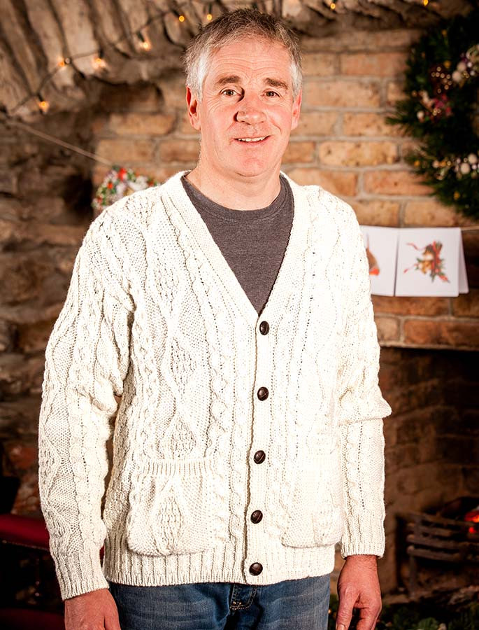Chunky knit cardigan mens, cable knit 