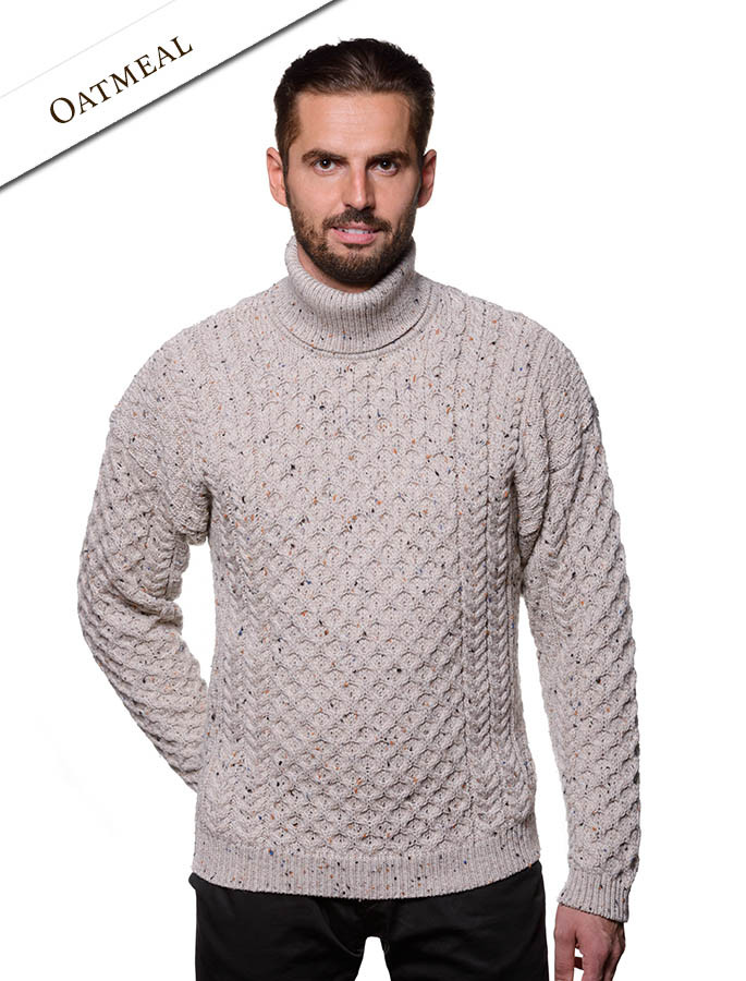 Mens Wool Turtleneck Sweater From Glenaran [Free Express Shipping]