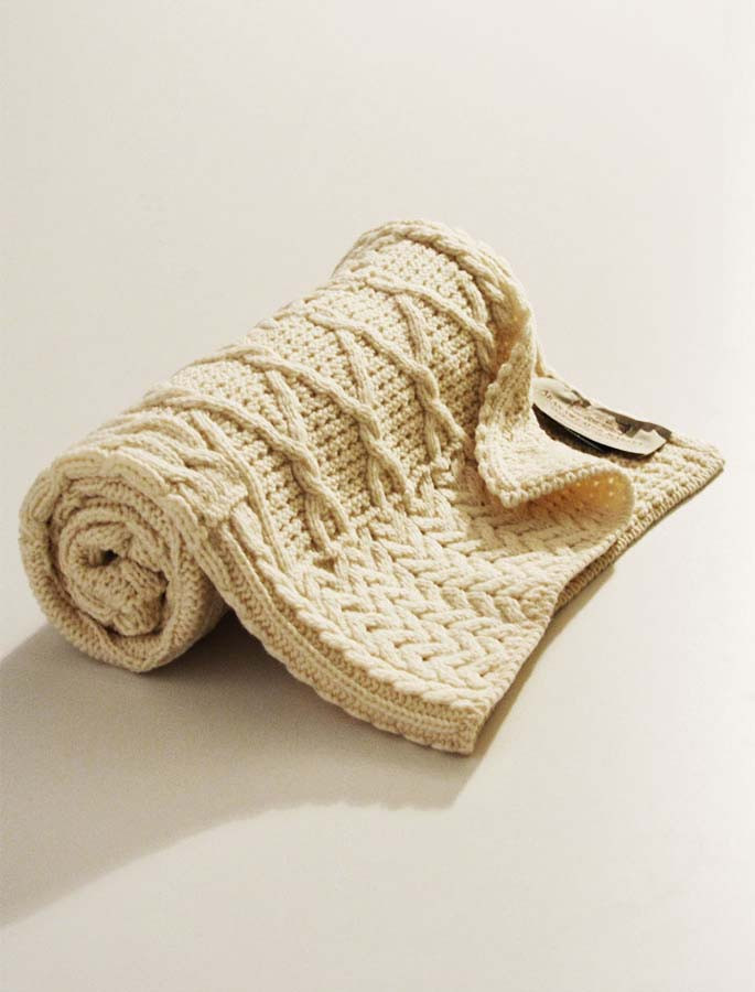 Merino Wool Patchwork Baby Throw