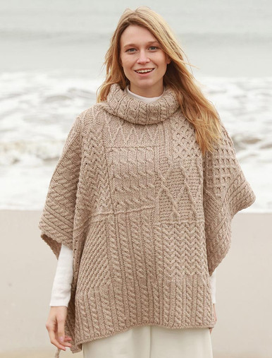 women sweater poncho, wool poncho | Glenaran