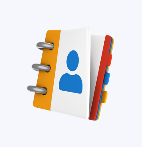 sample large contact diary