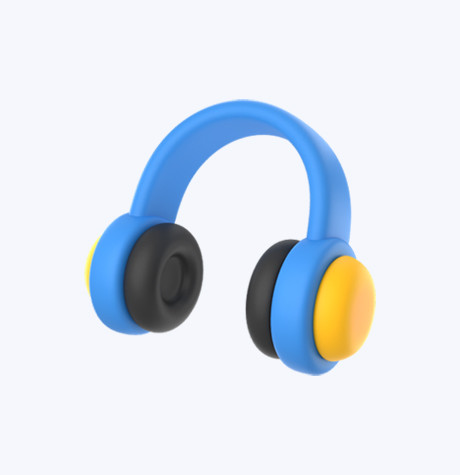sample blue headphones