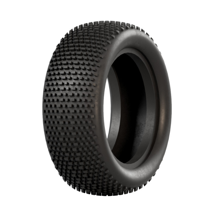 Super Mini - 1/10th Rear Buggy Tires w/GRAY Inserts in Soft (yellow) (1 pr)