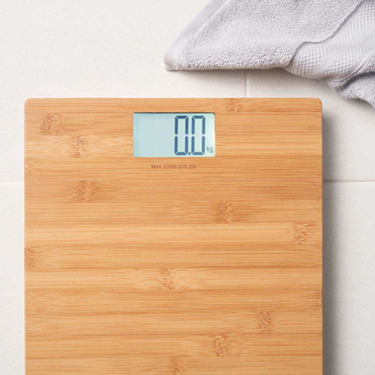 Bamboo Bathroom Scale with Backlight – ToiletTree Products