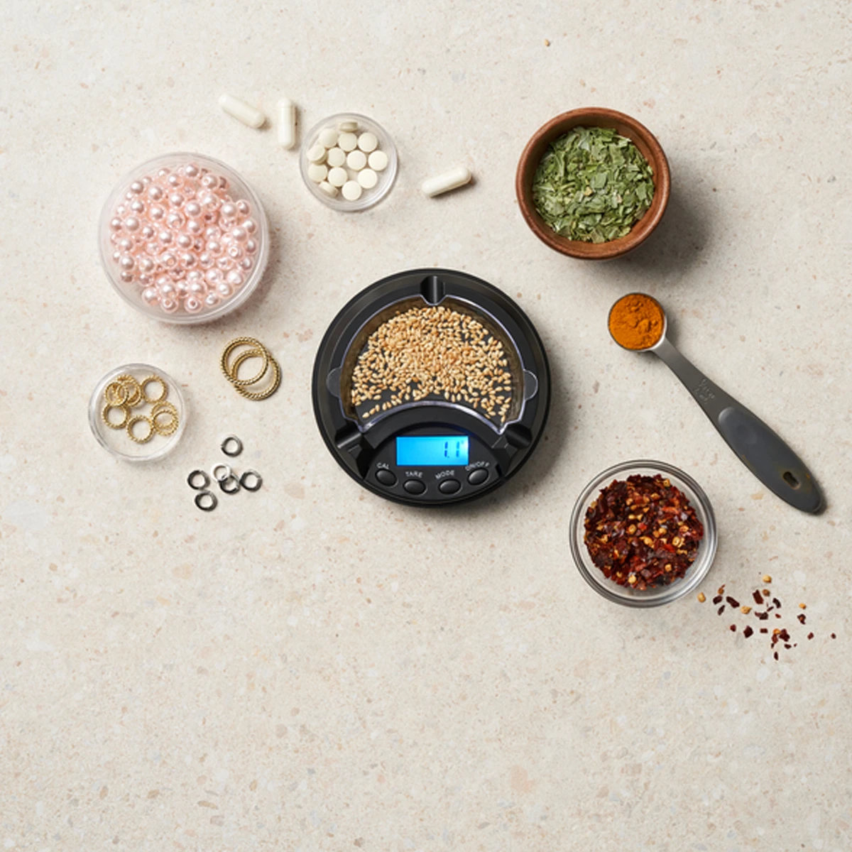 Portable mini pocket scale with protective cover
