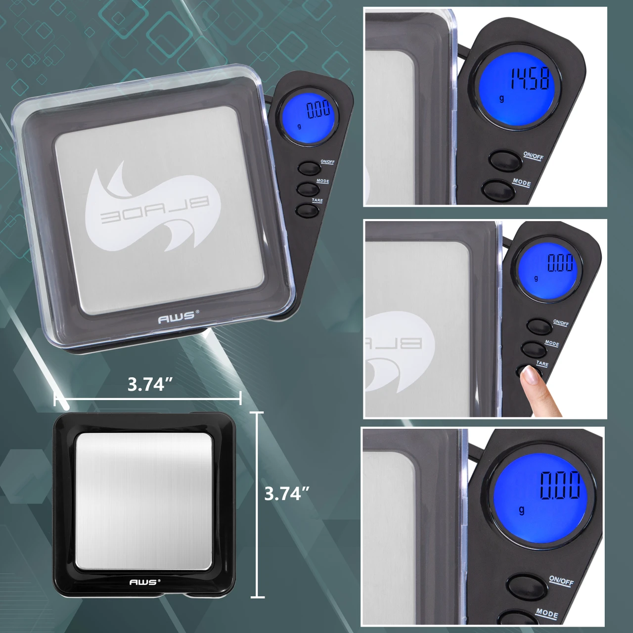 Portable mini pocket scale with protective cover