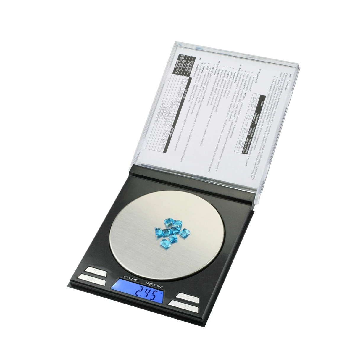 Portable mini pocket scale with protective cover
