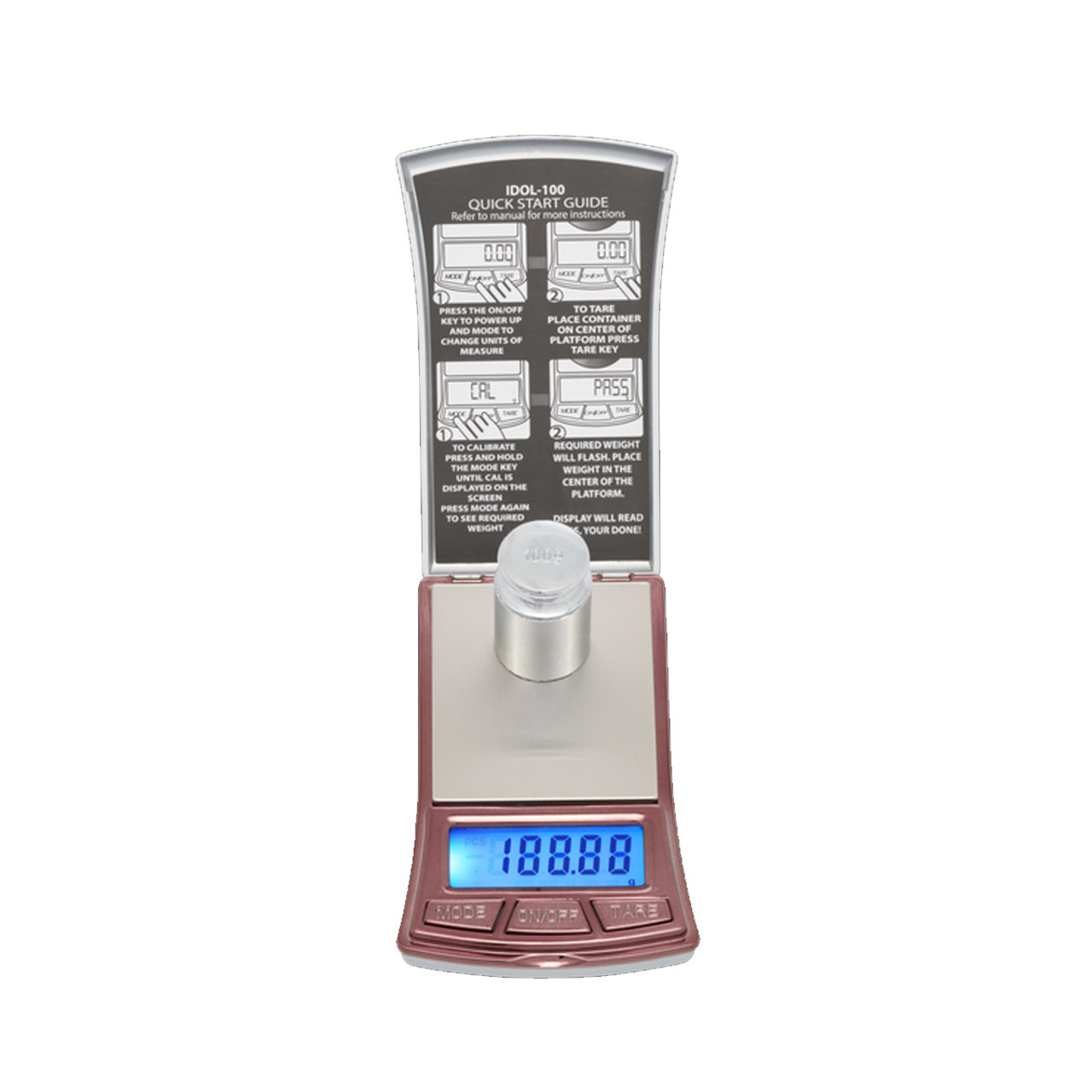 Series Digital Pocket Weight Scale, Stainless-Steel Backlit LCD 100g x 0.01g, (Black), AWS-100-Black - American Weigh Scales