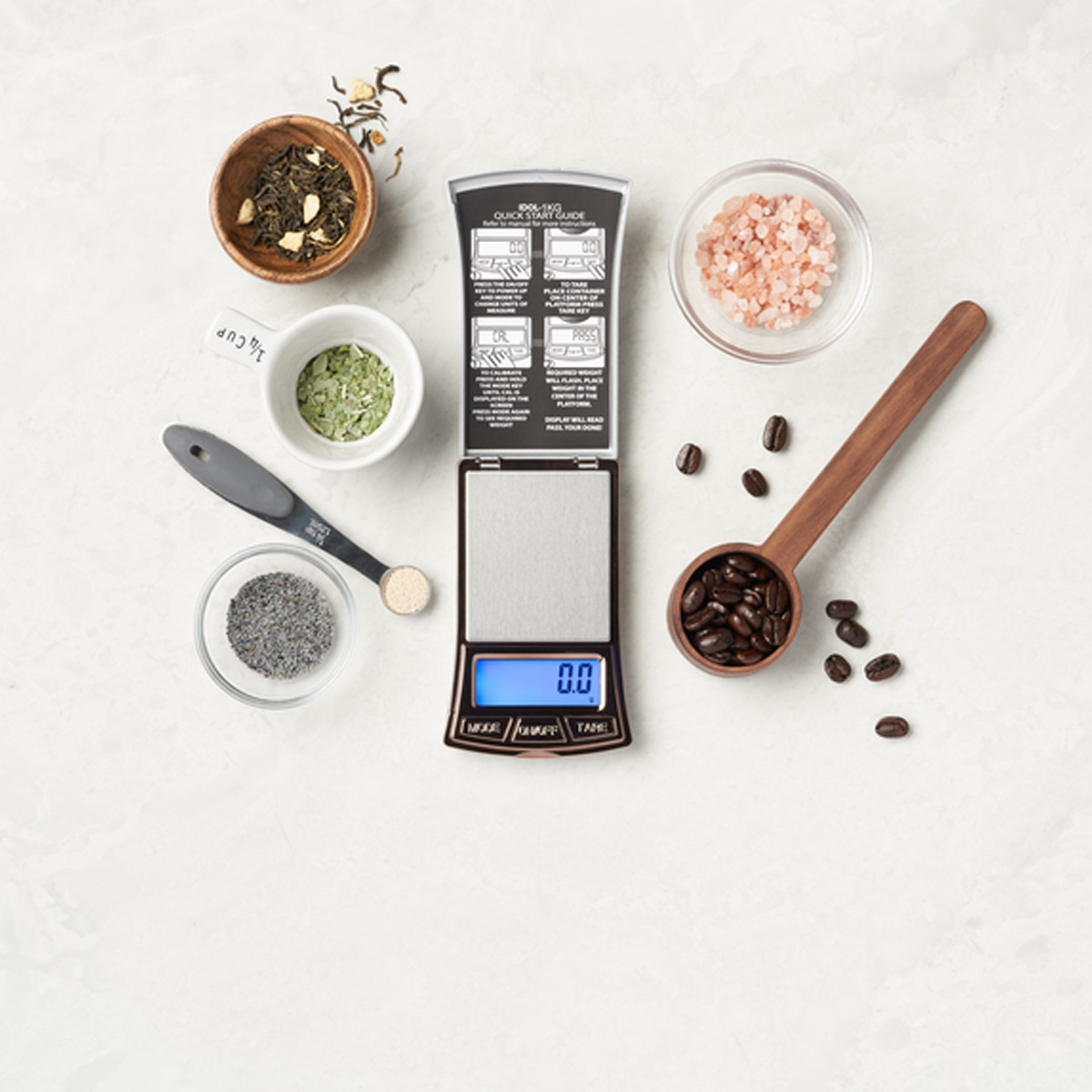 Small pocket scale for herbs, gems, and powders