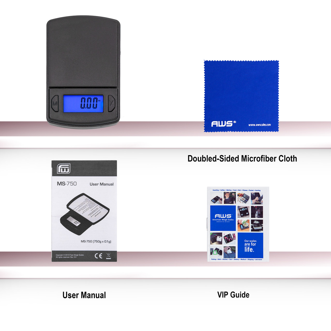 DZ3750g Digital Pocket Scale 750G X 0.1G - American Weigh Scales