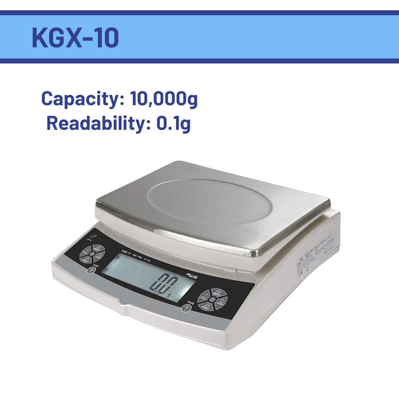 KGX-10 HIGH CAPACITY PRECISION SCALE, 10,000G X 0.1G