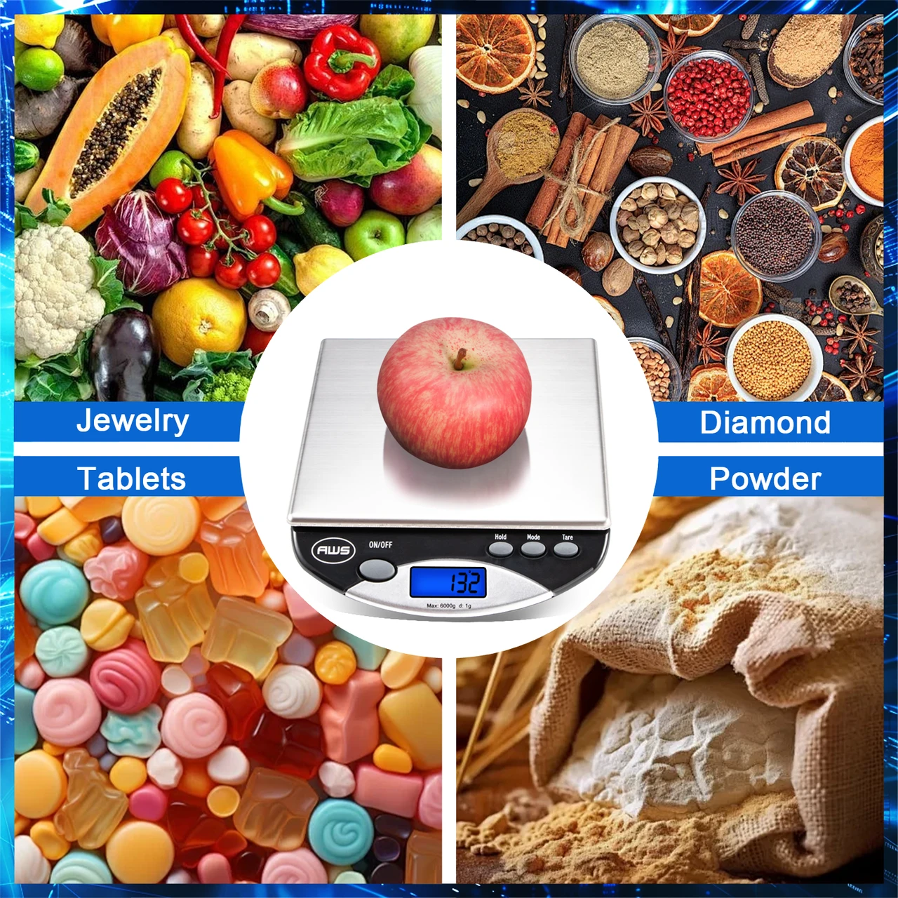 Travel-size digital pocket weighing scale