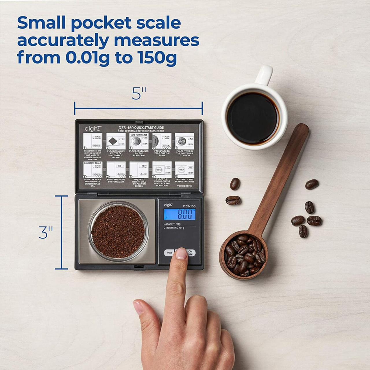 DZ3150g Digital Pocket Scale 150G X 0.01G