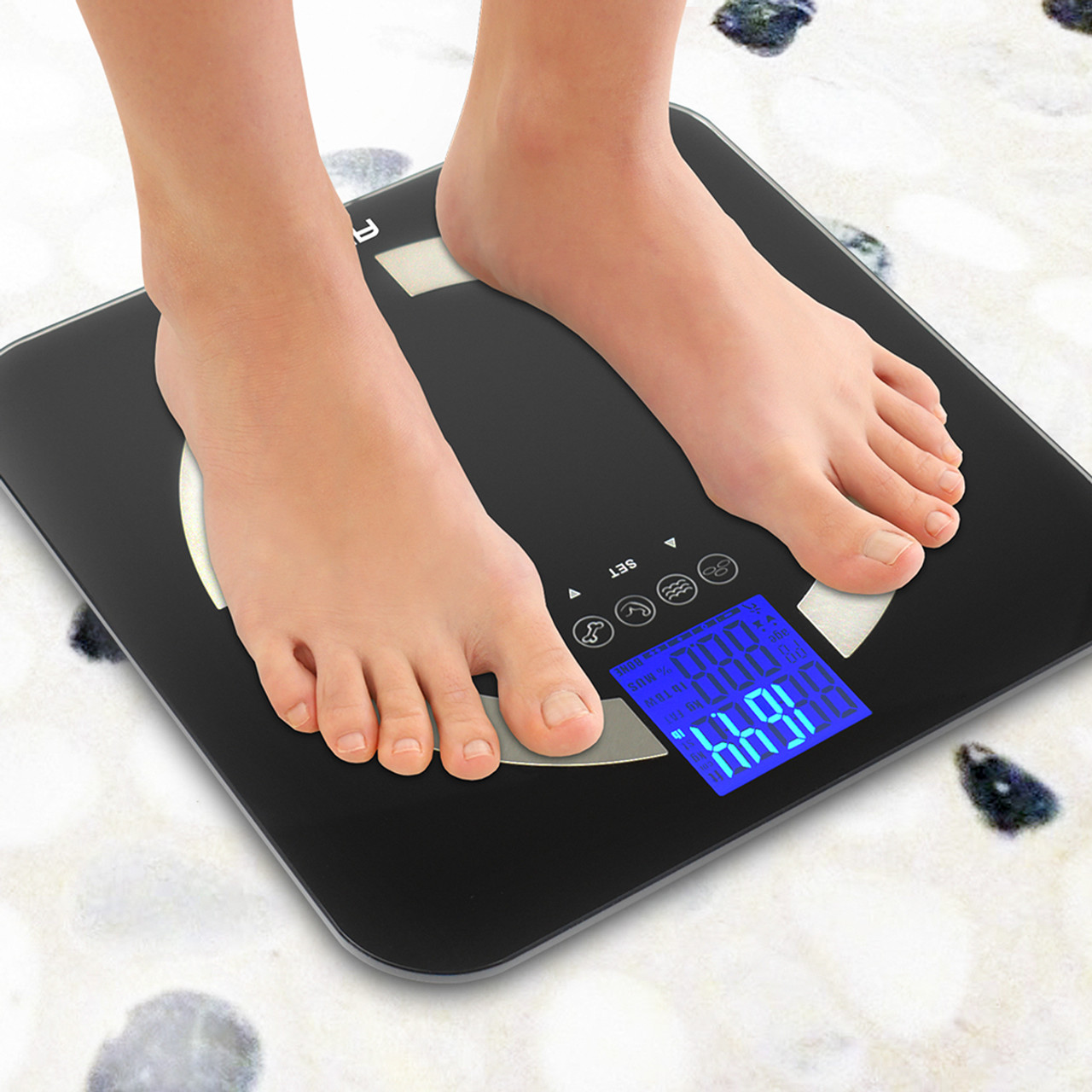 Korescale Bathroom Scale for Weight - Digital Bathroom Scale Tracks BMI,  Human Body Weight, Muscle Mass, and More 