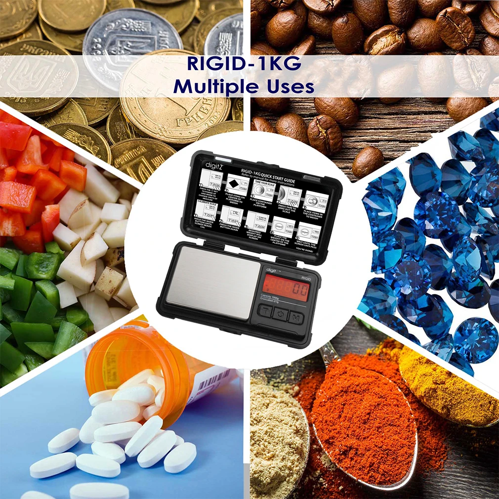 Rigid1200g Digital Pocket Scale