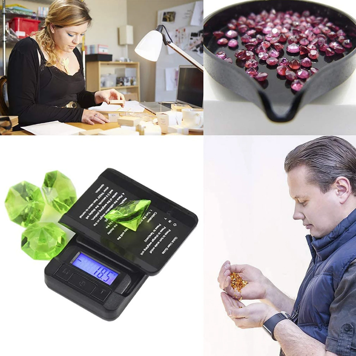 Precision pocket scale with LCD backlit display
