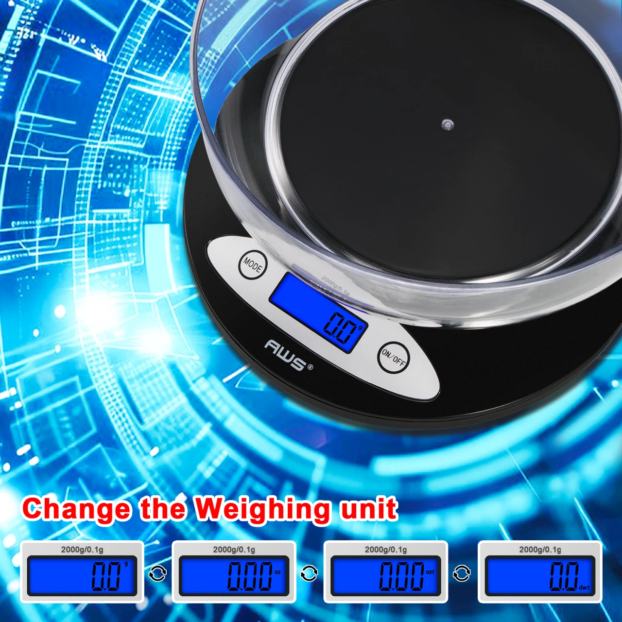 Precision pocket scale with LCD backlit display